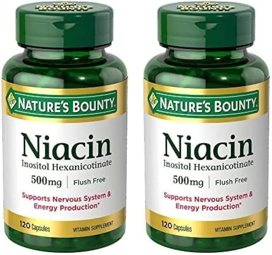 500mg Flush Free Niacin 120 Capsules Pack of 2 S3712