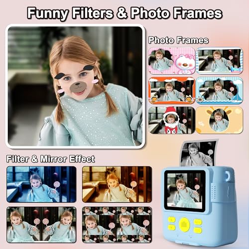 Kids Instant Print Camera with 32GB Card Purple T178