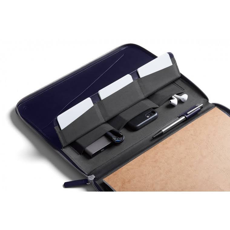 Navy A4 Leather Compendium O822856