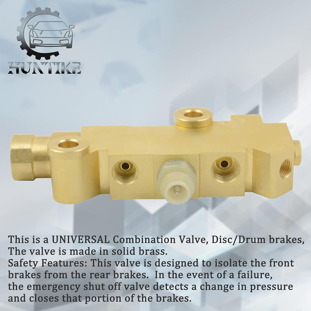 Brass Proportioning Valve Disc/Drum Brake Compatible with GM Street Rod Classic Car & Truck Pack of 2 L1651