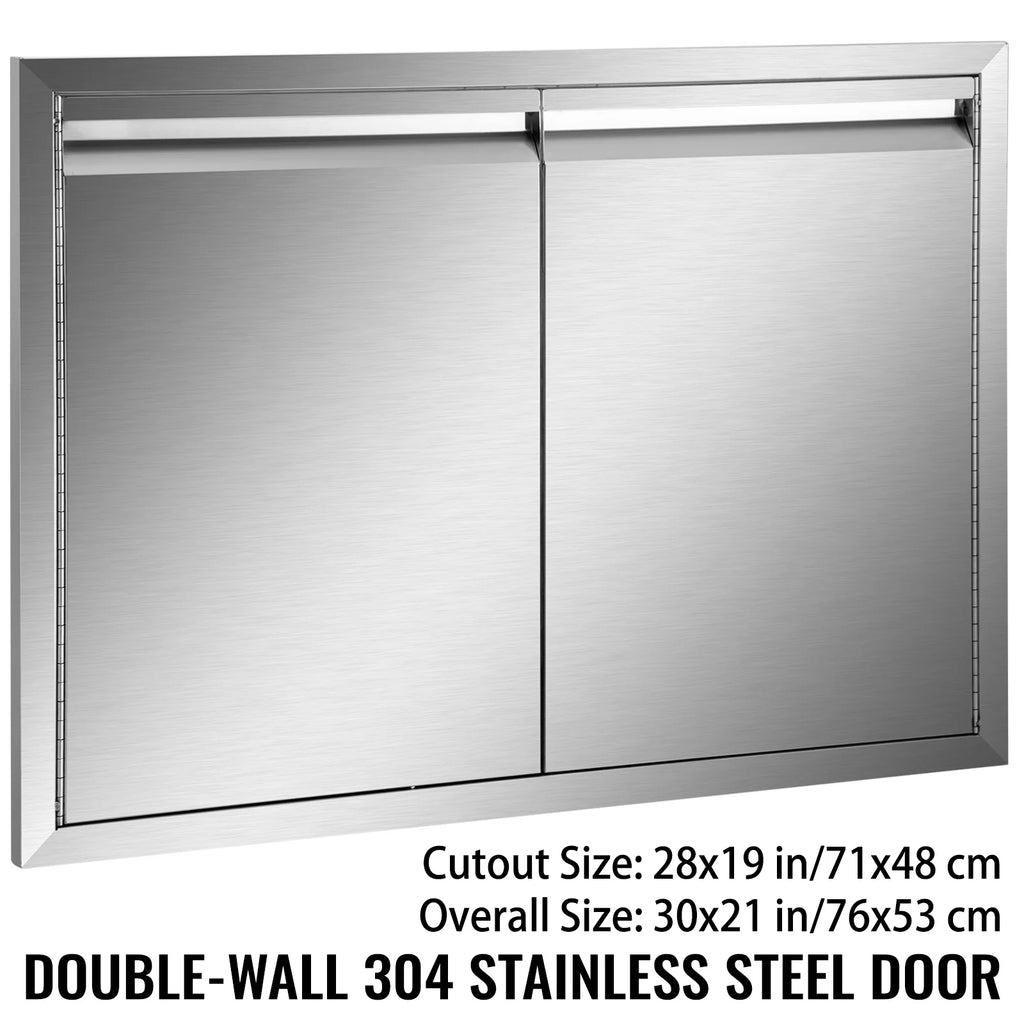 Double Wall Stainless Steel Outdoor Access Door with Hooks B76378