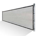 Grey Privacy Fence Screen HDPE Mesh Windscreen with Reinforced Grommets G7707
