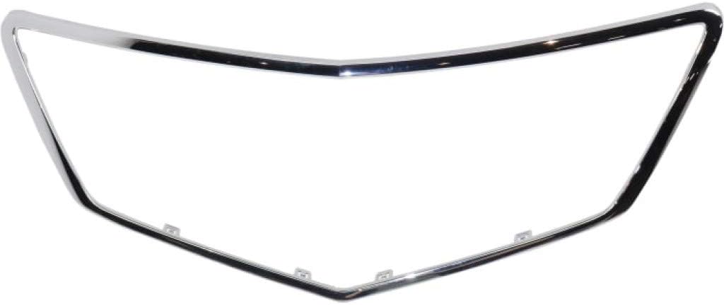 Chrome Plastic Grille Assembly with Clips C53765