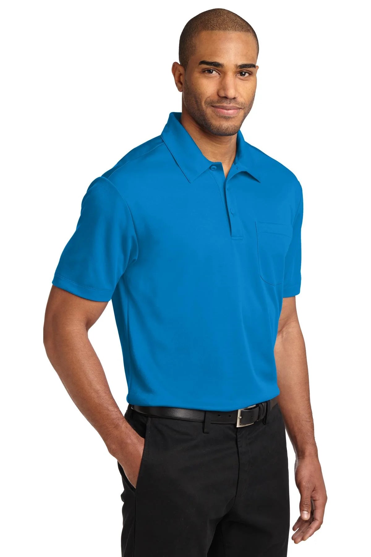 4XL Brilliant Blue Performance Pocket Polo W833142