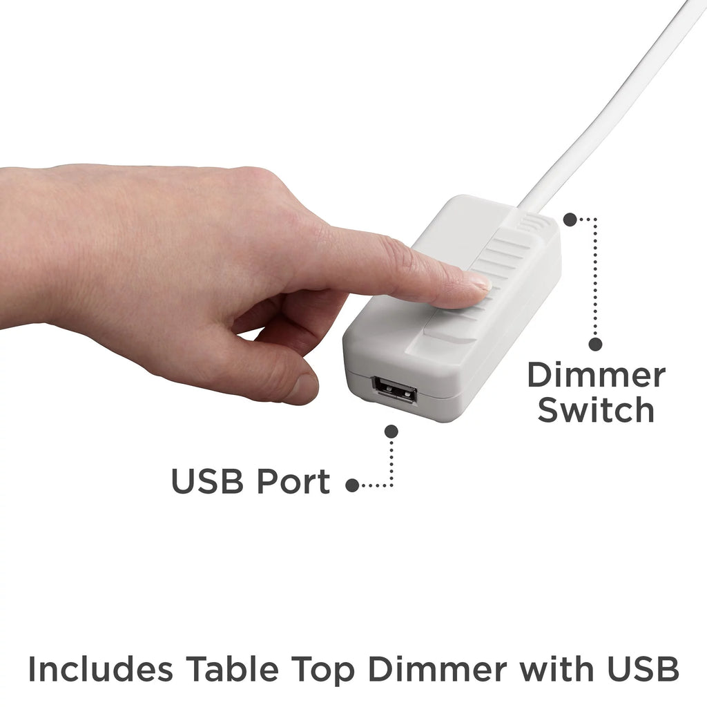 Traditional Table Lamp with White USB Dimmer Cord 37" Tall Bronze Golden Marbleized White Shade I876796