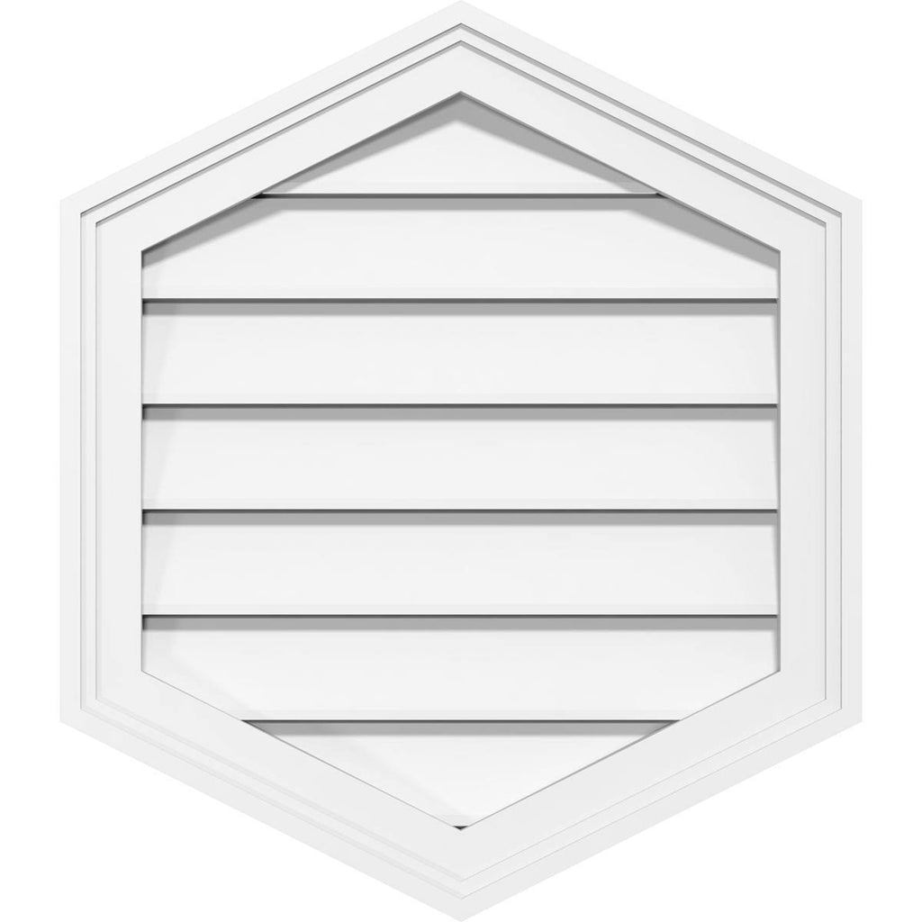 Vertical Peaked Surface Mount PVC Gable Vent G986708