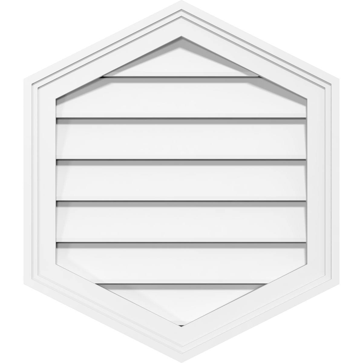 Vertical Peaked Surface Mount PVC Gable Vent G986708