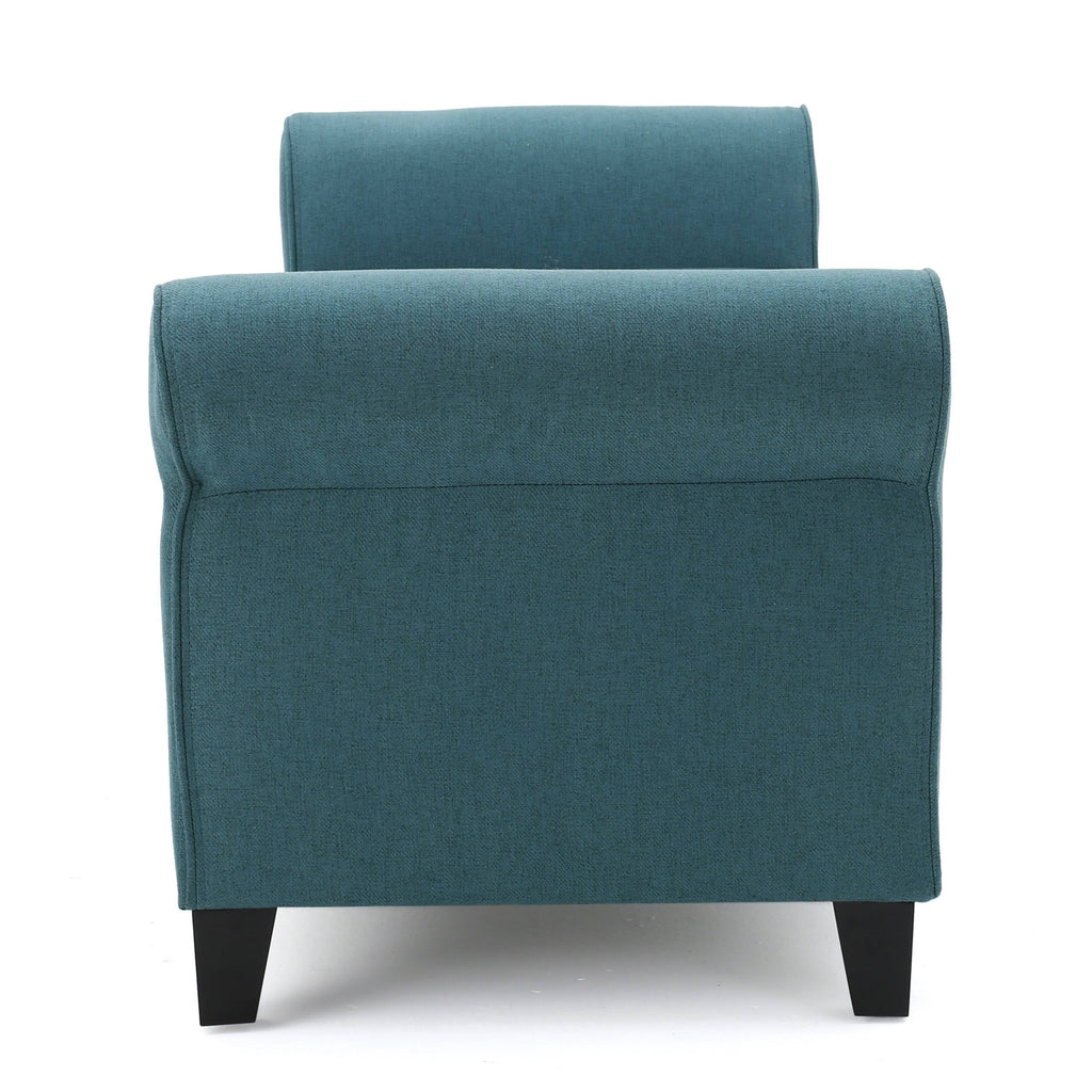 Light Blue Fabric Storage Bench H348
