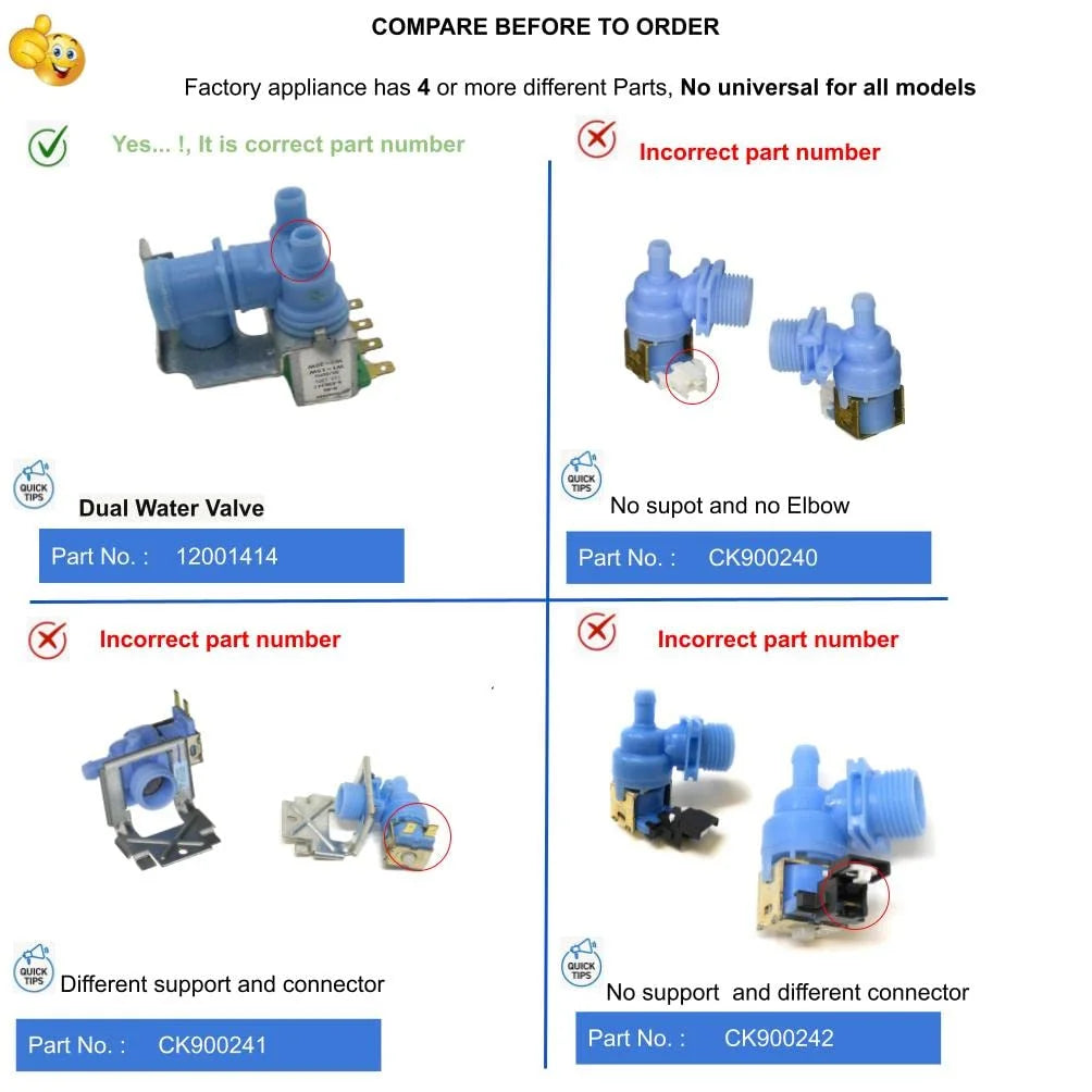 Fridge Dual Water Valve Kit 4" Heavy Duty E698