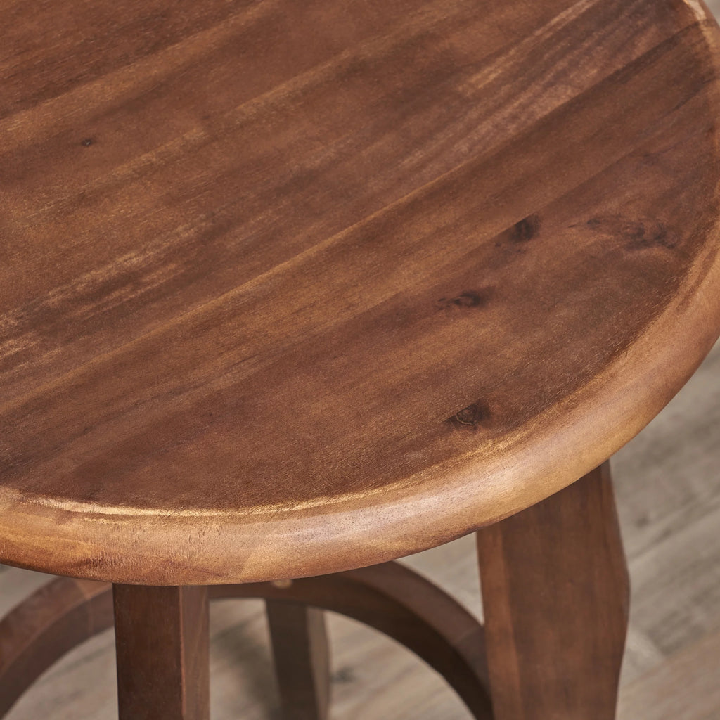 Acacia Wood Barstools, Set of 2, Dark Brown Z55409