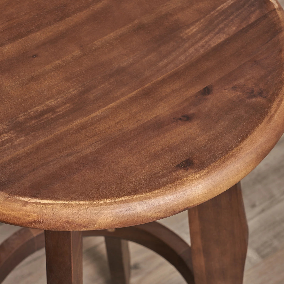 Acacia Wood Barstools, Set of 2, Dark Brown Z55409
