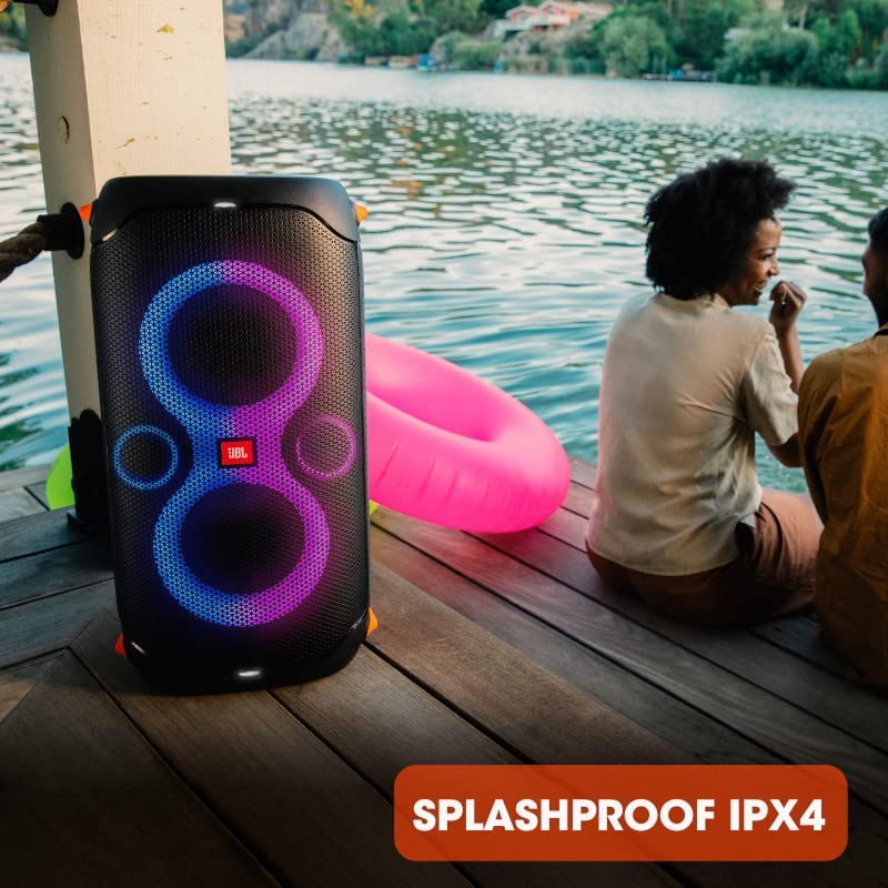Portable Party Speaker with Built-in Lights - Black G4341