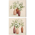 2 Piece Canvas Art Set, 14 x 14, Green G5674