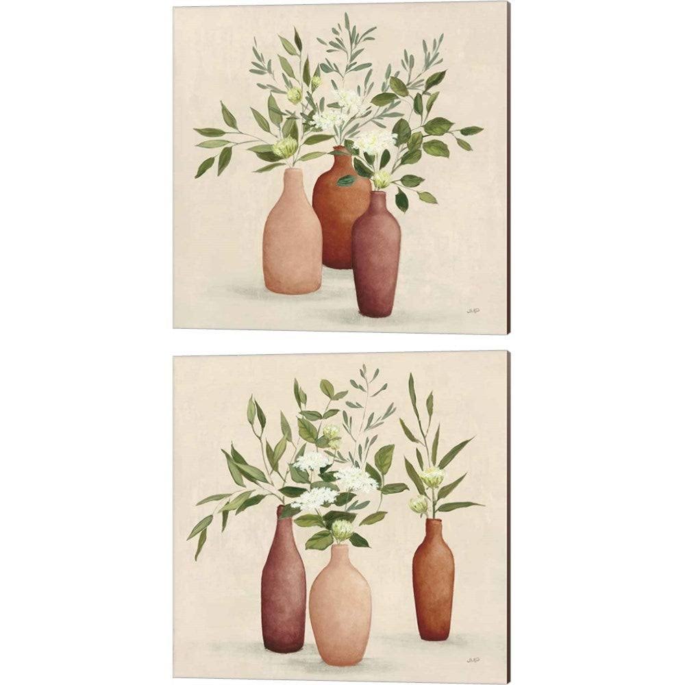 2 Piece Canvas Art Set, 14 x 14, Green G5674
