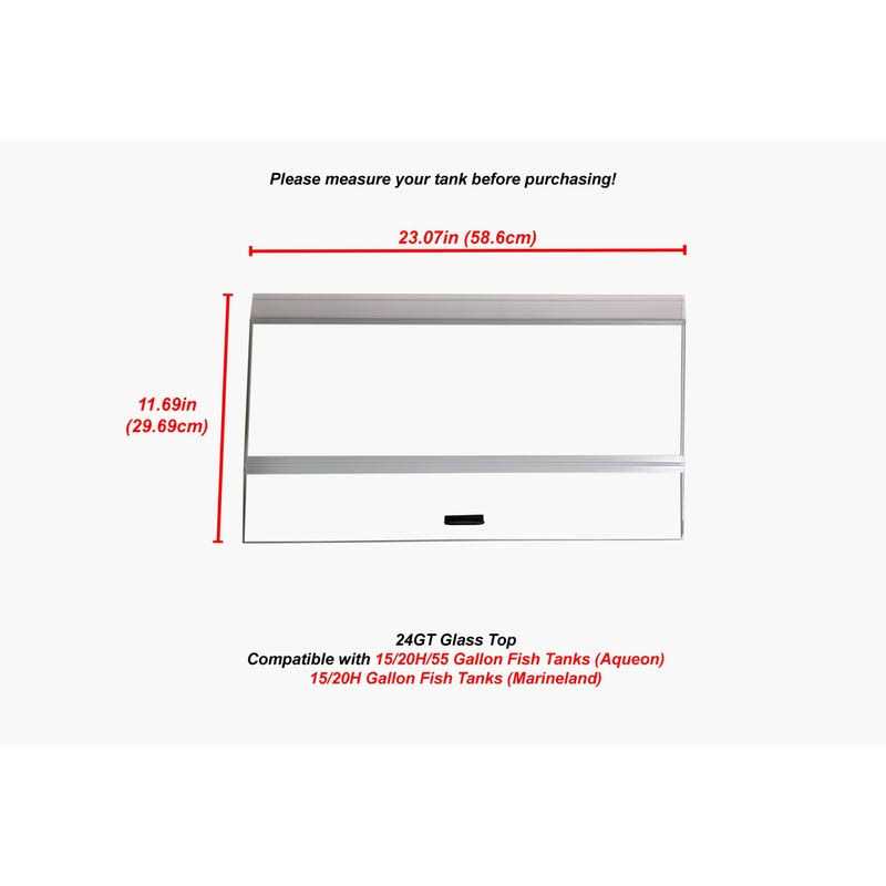 24 Glass Canopy 55-Gallon Aquarium Fish Tank Z16730