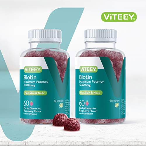 10,000mcg Biotin Gummies for Hair Skin and Nails E49721