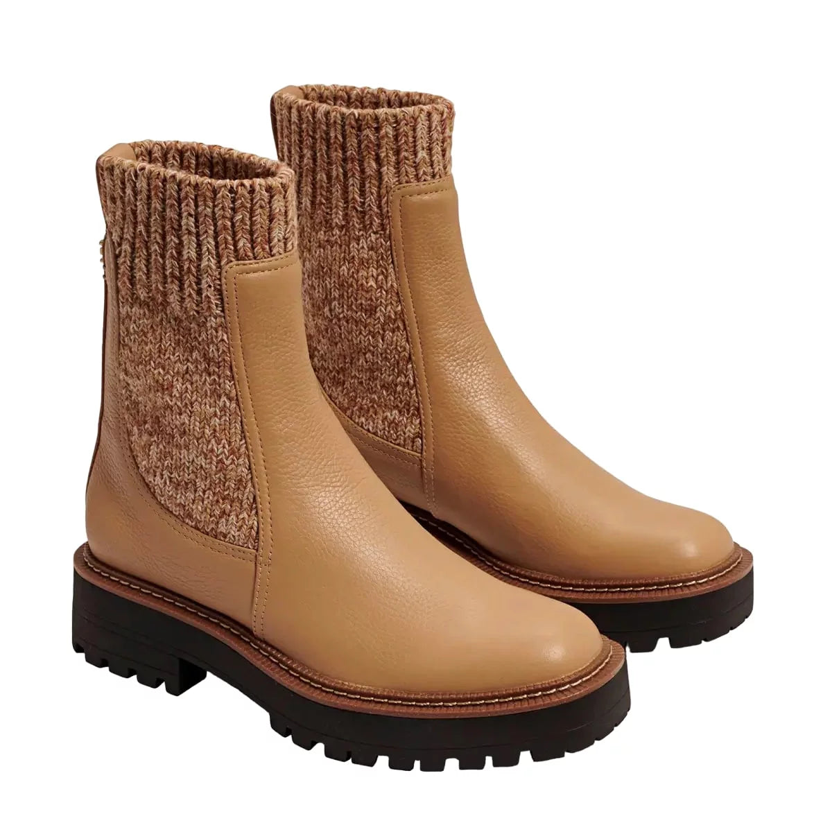 Sesame Multi Knit Chelsea Ankle Bootie T7853