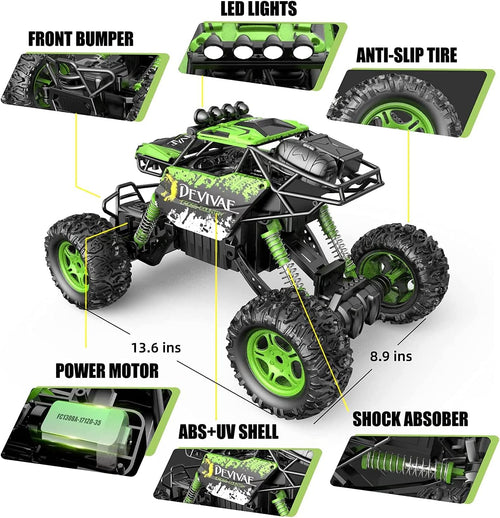 1:12 4WD 2.4GHz Remote Control Monster Truck with 2 Batteries R731