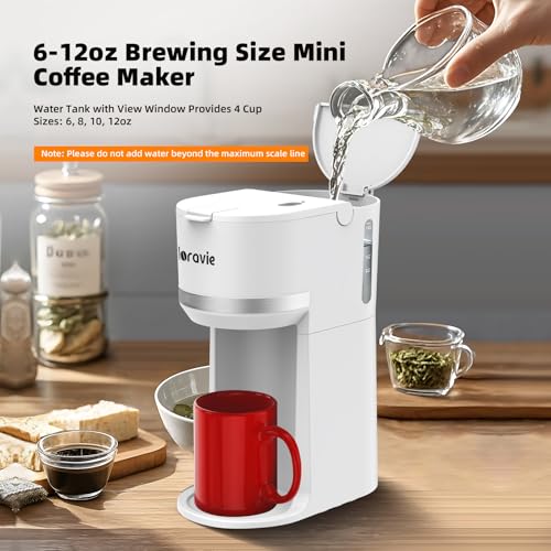 Black Single Serve Coffee Maker for K Cup and Ground Coffee, 6 to 12 oz. Brew Sizes G958