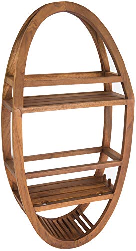 Oval Teak Shower Organizer S127