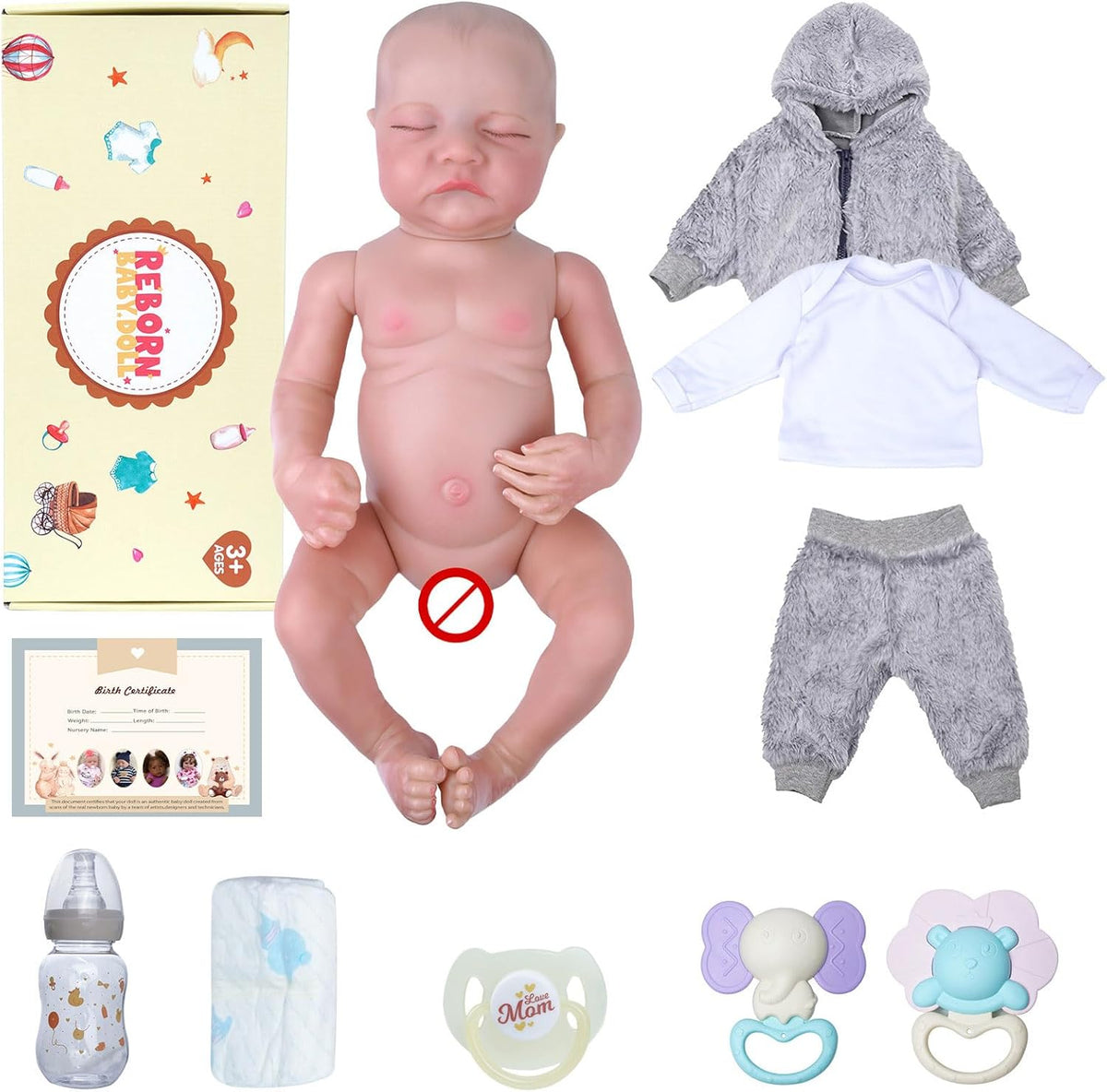 17-Inch Soft Vinyl Reborn Baby Doll O74187