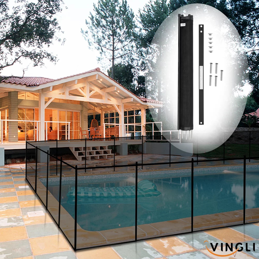 Black Swimming Pool Fence G595