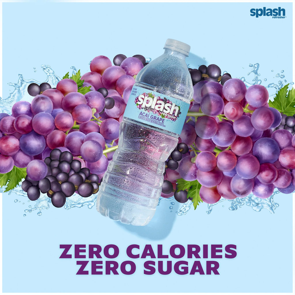 Acai Grape Flavored Water, 16.9 fl oz, 24 Pack V4854