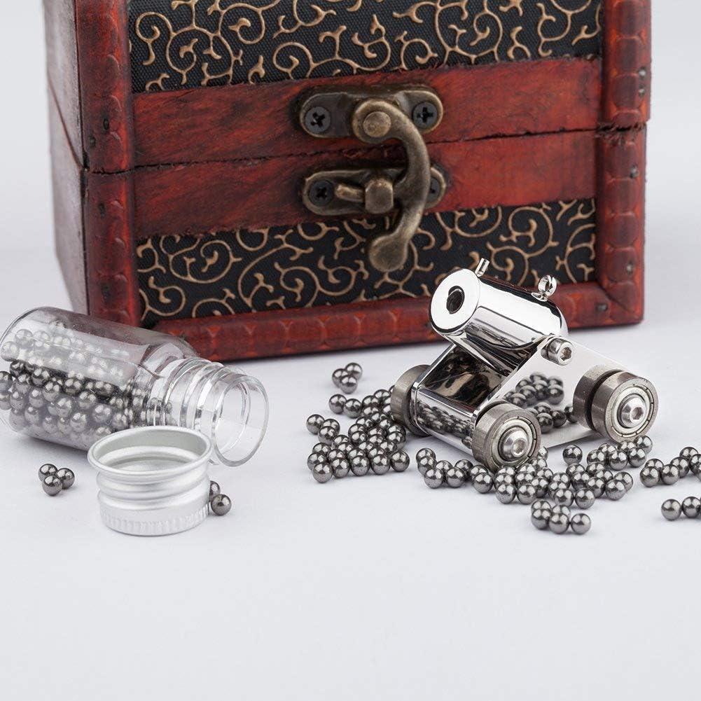 Mini Cannon Model Kit Metal Scale Replica with Pellets H3872