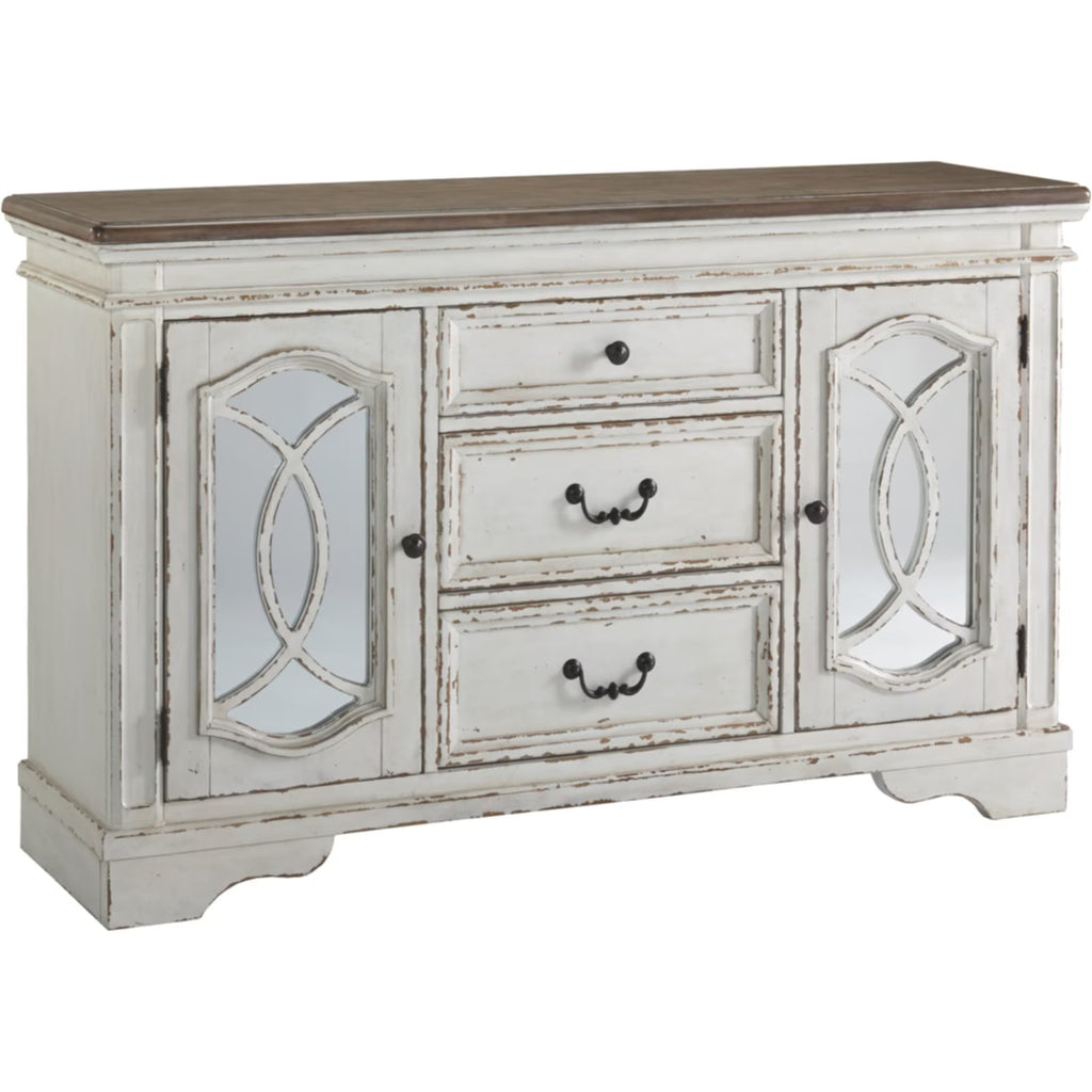 Chipped White and Brown Server E2289