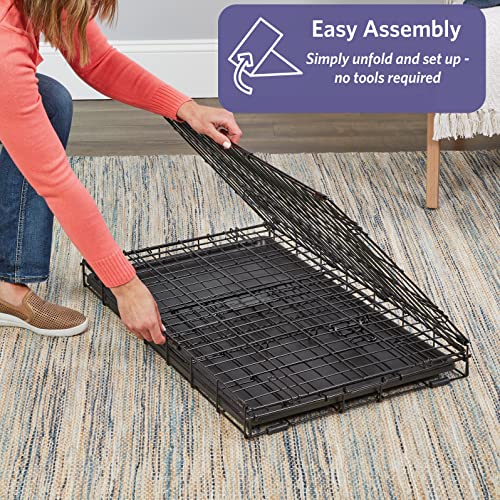 Single & Double Door Dog Crate with Leak-Proof Pan J269