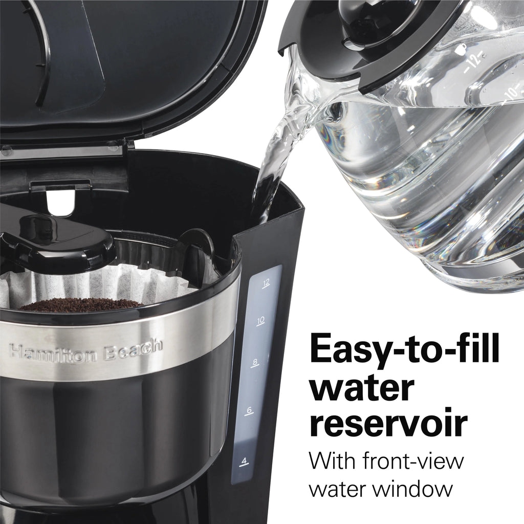 12 Cup Coffee Maker, 96 fl oz, Stainless Steel R203
