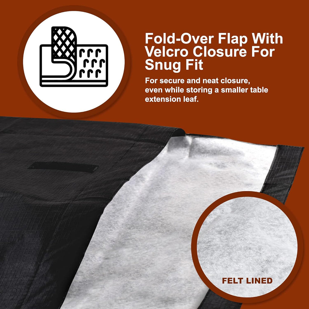 Felt Lined Dining Table Leaf Storage Bag with Handle, Gray P50848