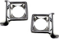 Chrome & Painted-Dark Argent Headlight Door Pair for Chevy C10 1975-1978 E4473