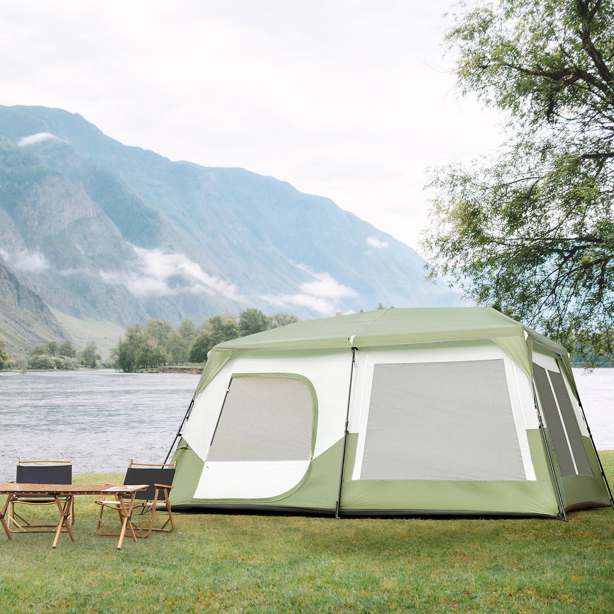 Camping Tent 14 Person 2 Rooms with Carry Bag W18215