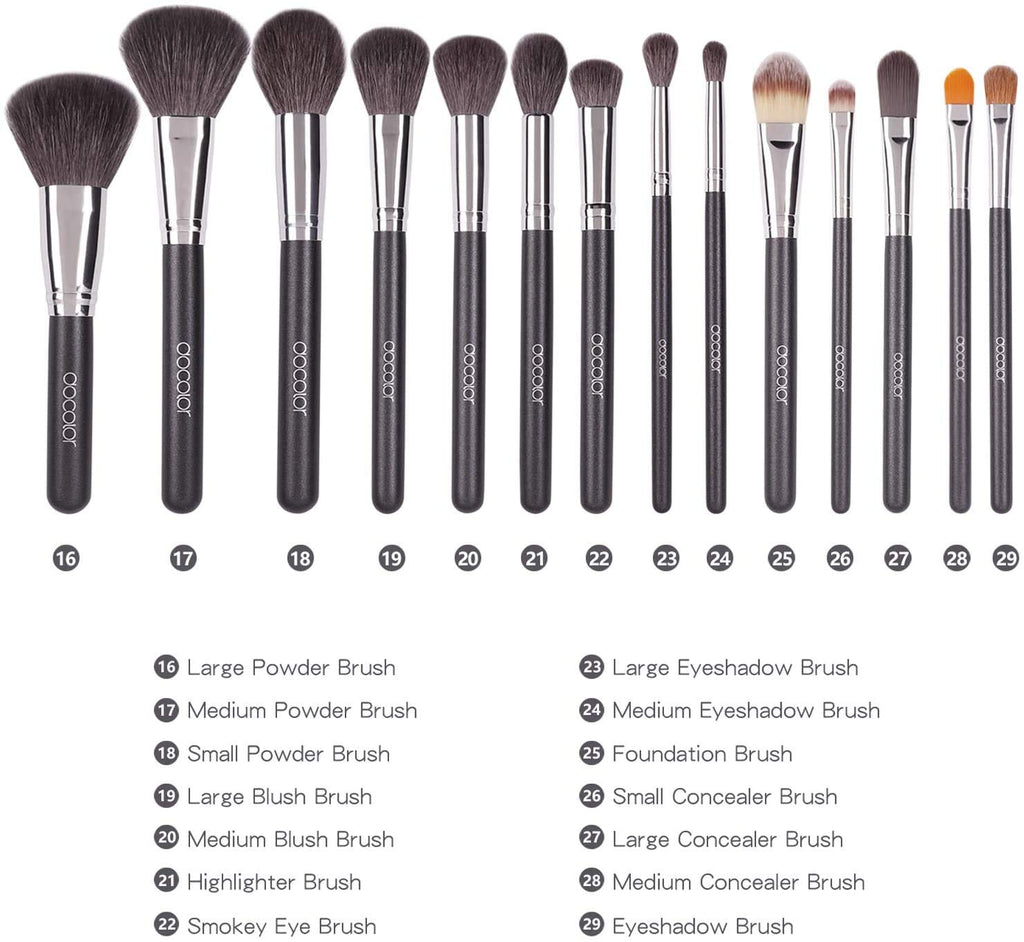 29 Piece Makeup Brush Set with PU Leather Case Y1099