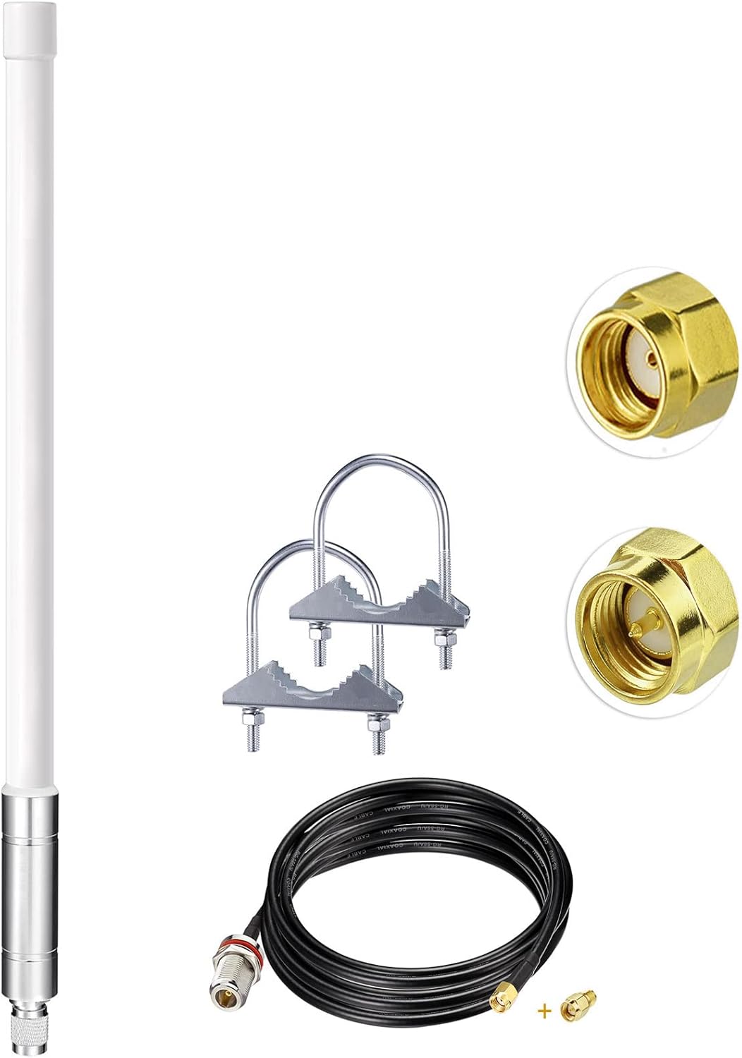 43.3inch 8dBi 915mHz N Male Omni LoraWan Antenna Fiberglass Pack of 2 N520784