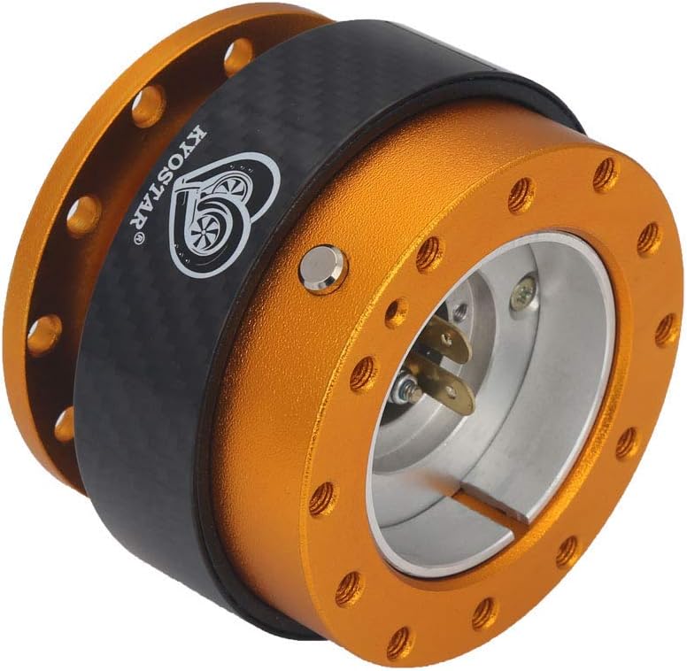 Gold Carbon Fiber Steering Wheel Quick Release Hub Adapter Kit G256983