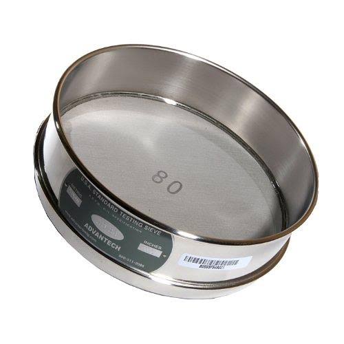 Stainless Steel Test Sieves 8 Diameter 80 Mesh Full Height N5902
