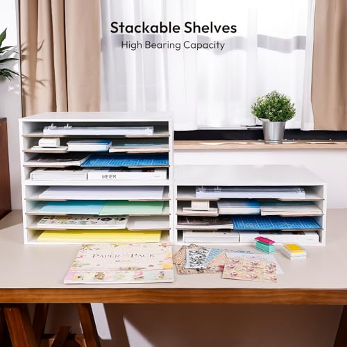 6-Tier Wooden Desktop File Organizer I419