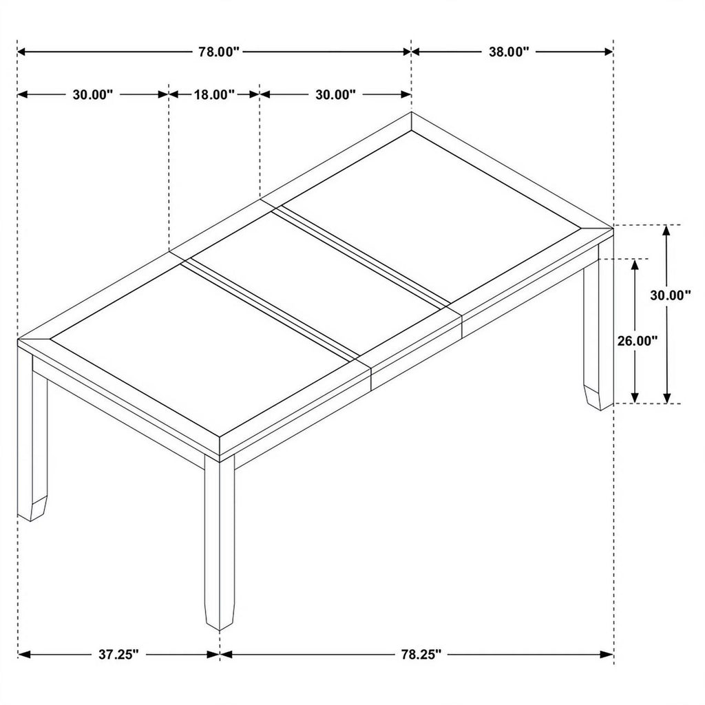 7-piece Wood Dining Table Set with Extension Leaf O934