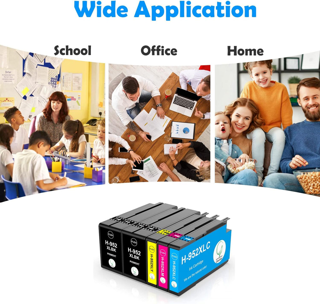 Compatible Ink Cartridges for HP 952 952XL Replacement High Yield 5 Pack P747