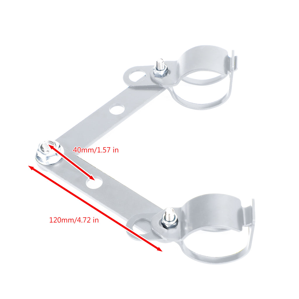 Chrome Motorcycle Headlight Mount Bracket Adapter H70336