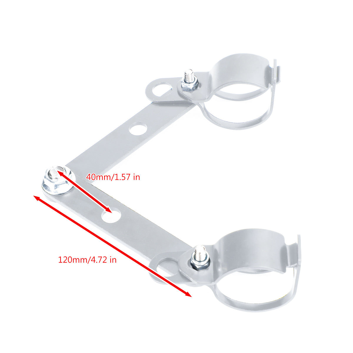 Chrome Motorcycle Headlight Mount Bracket Adapter H70336