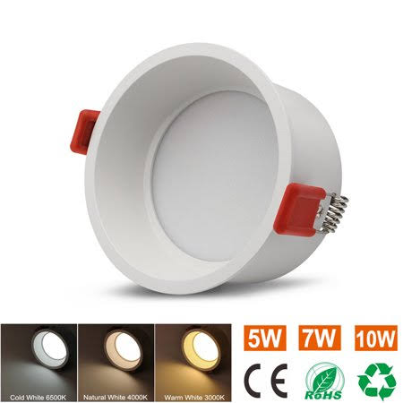 Recessed LED Downlight Ceiling Lamp Aluminum Spotlight, 10W, White G522487