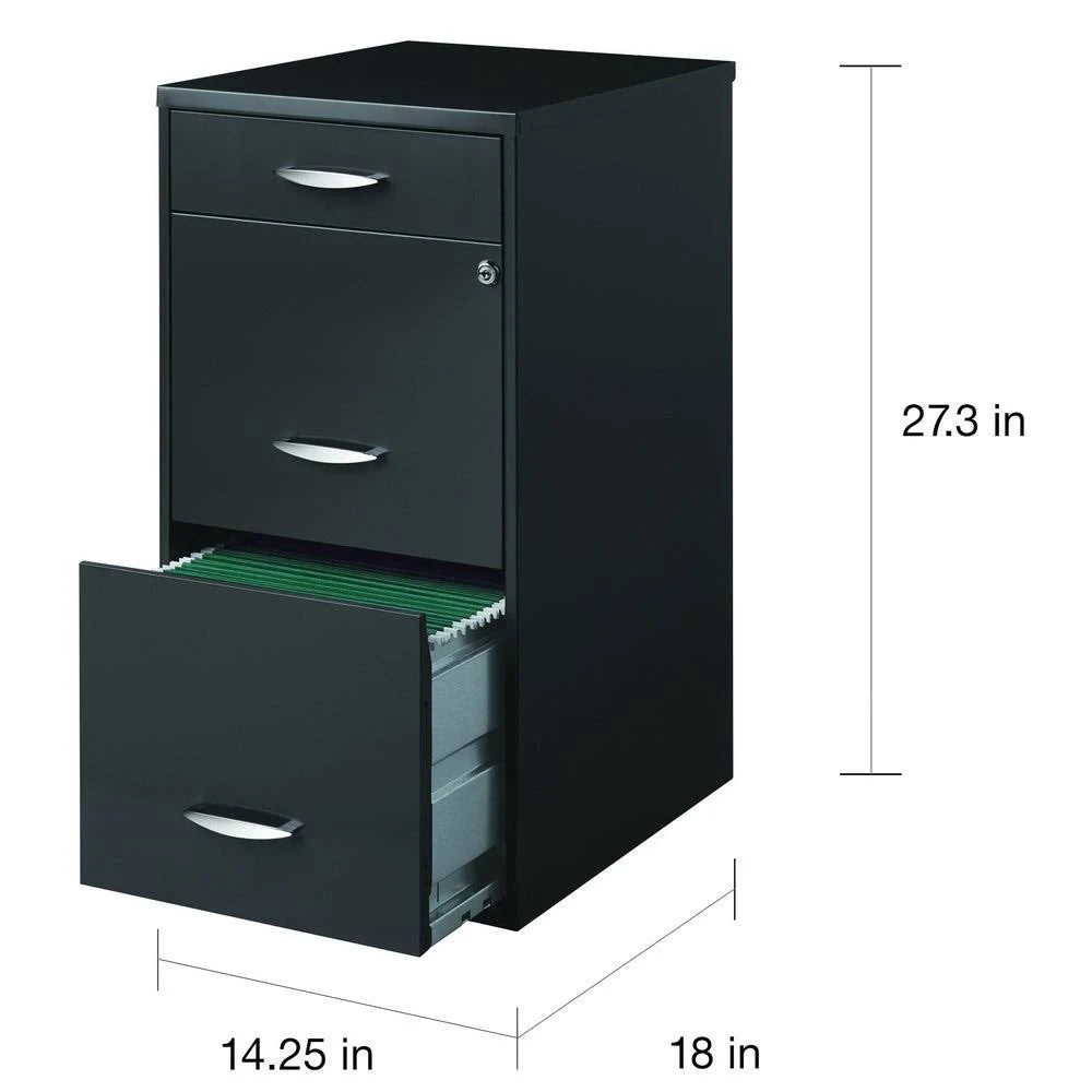 3-Drawer Charcoal File Cabinet P75338