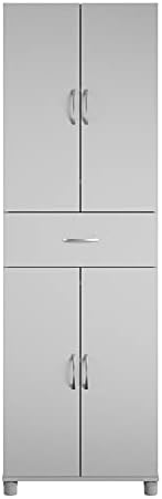 Dove Gray Storage Cabinet with Drawer U4040