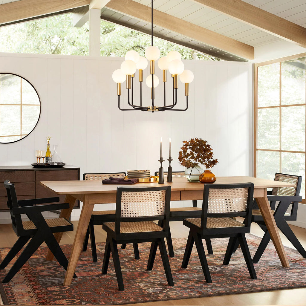 10-Light Dimmable Glass Chandelier Q799