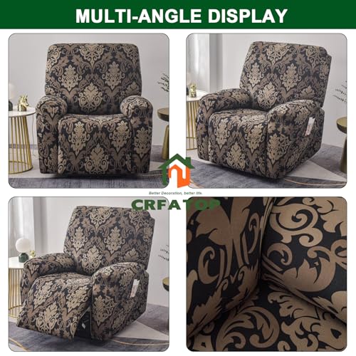 4-Pieces Non Slip Recliner Slipcovers with Arms Y7051