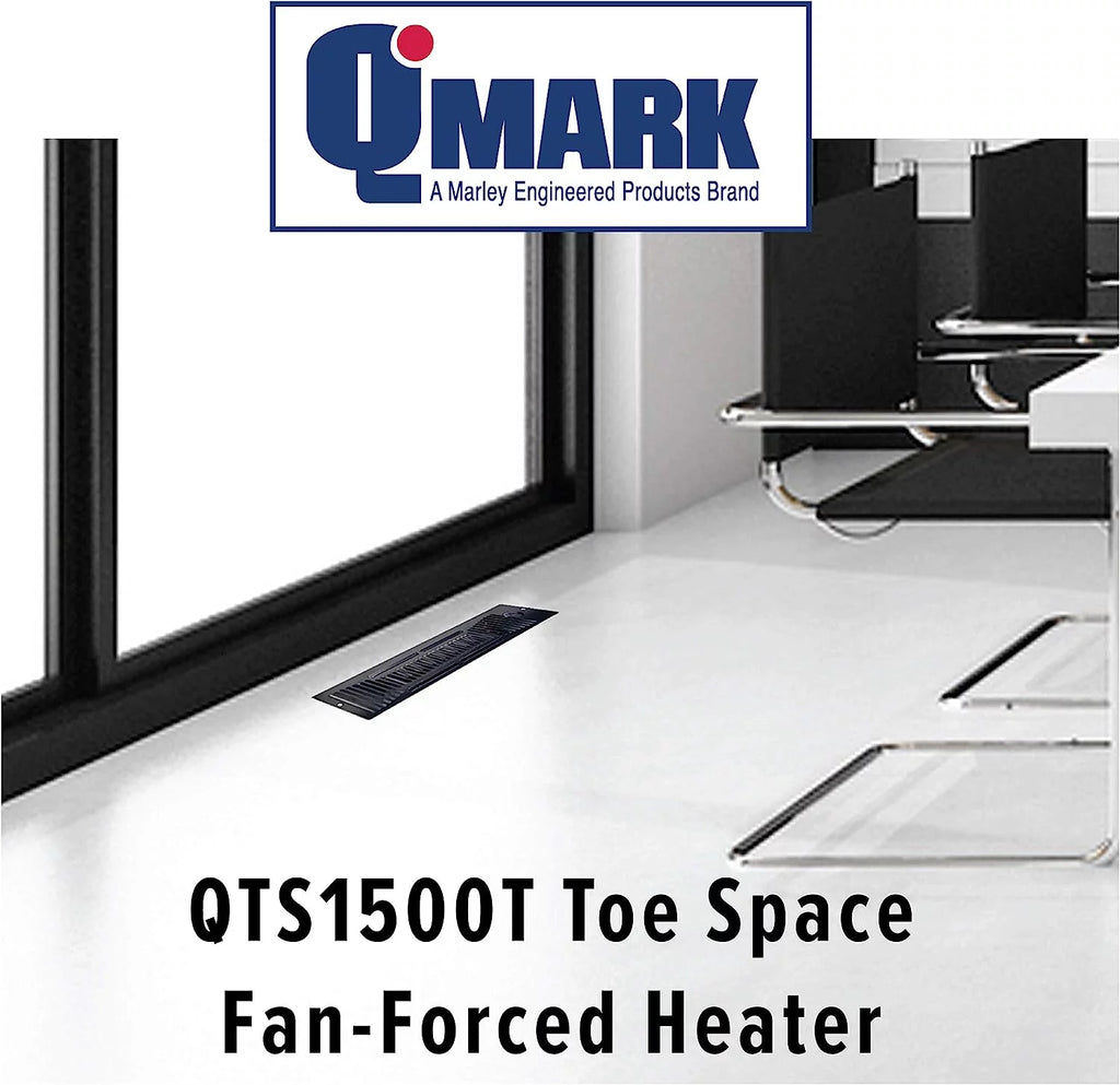 Under Cabinet Fan Forced Kickspace Heater, 120 Volt 1,500 Watt, 15 3/8" Wide A779167