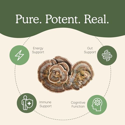 Organic Turkey Tail Mushroom Powder, 100 Servings K28952
